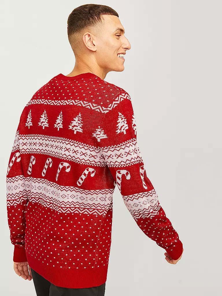 JACK & JONES | Pullover JJXMAS GABRIEL | dunkelgrün