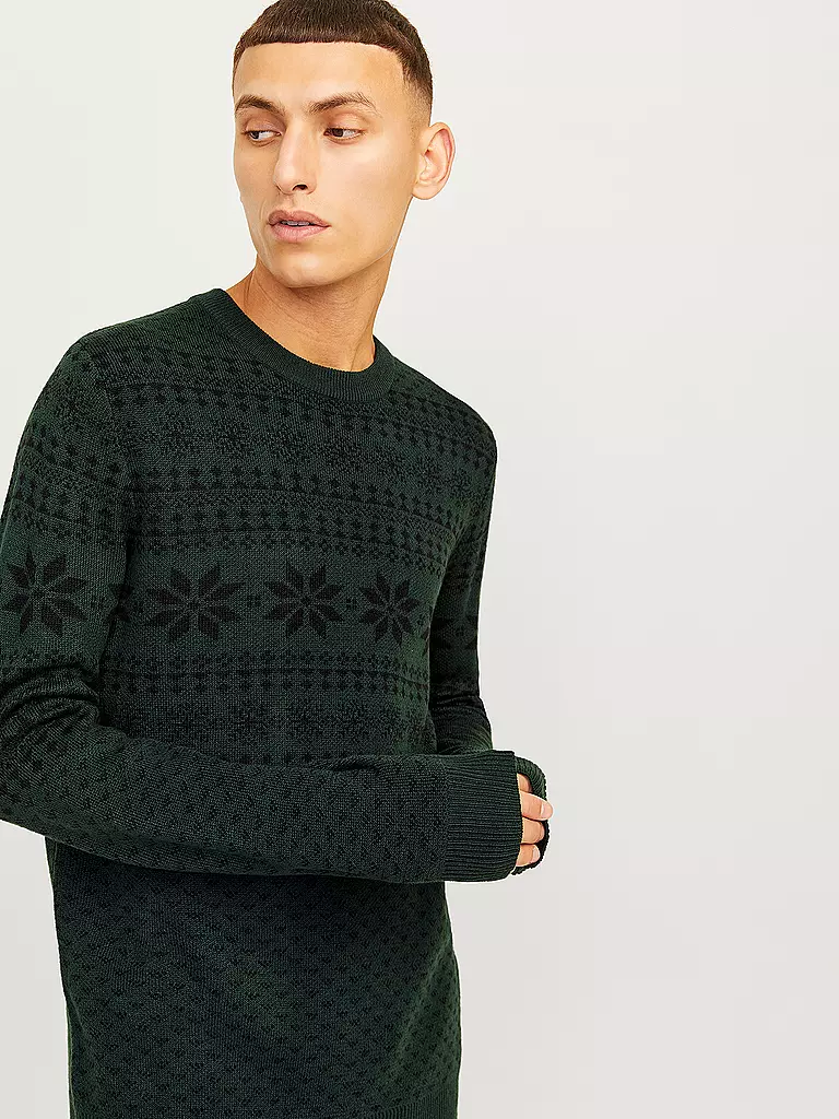 JACK & JONES | Pullover JJXMAS GABRIEL | dunkelrot