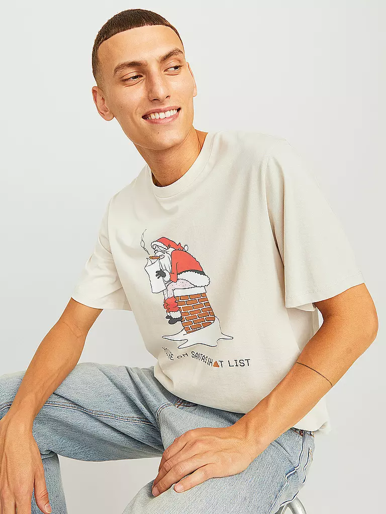 JACK & JONES | T-Shirt JJXMAS | dunkelblau