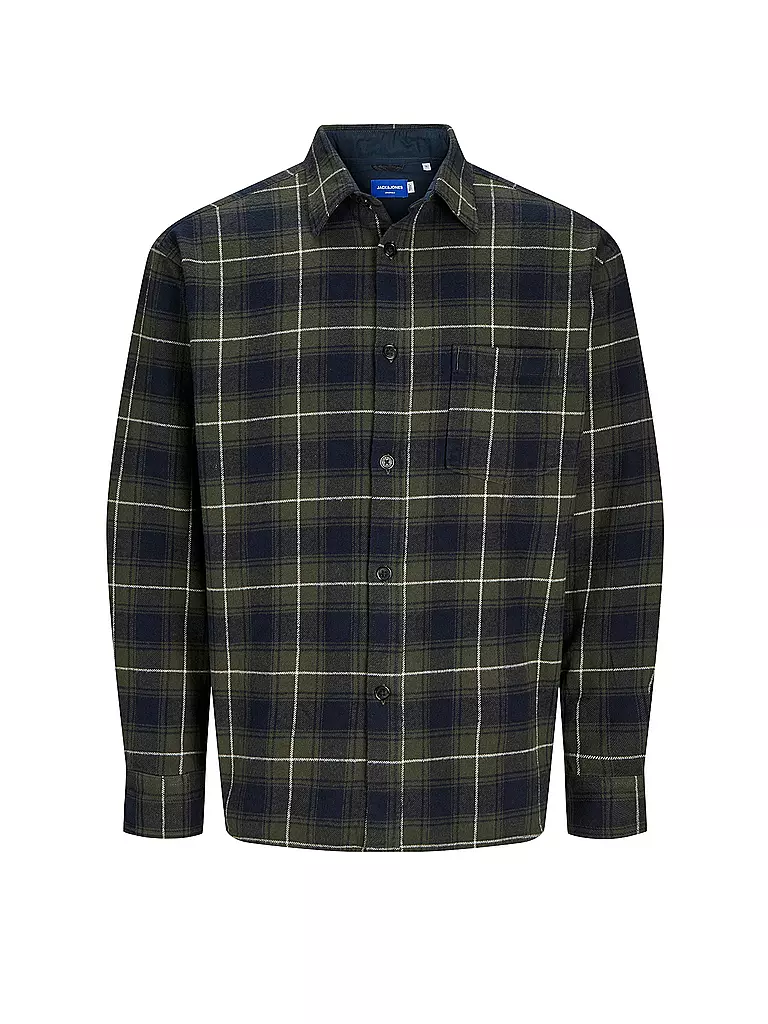 JACK & JONES | Flannelhemd Overshirt JORFREDERIKSBERG  | schwarz