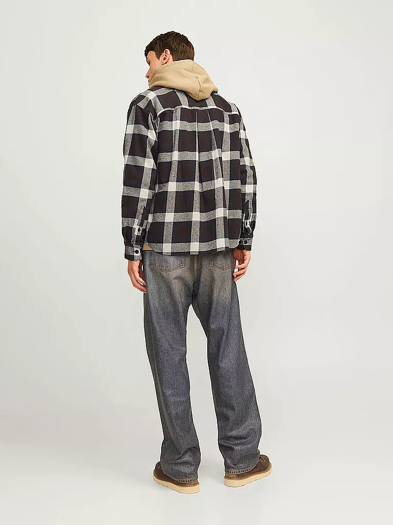 JACK & JONES | Flannelhemd Overshirt JORFREDERIKSBERG  | braun