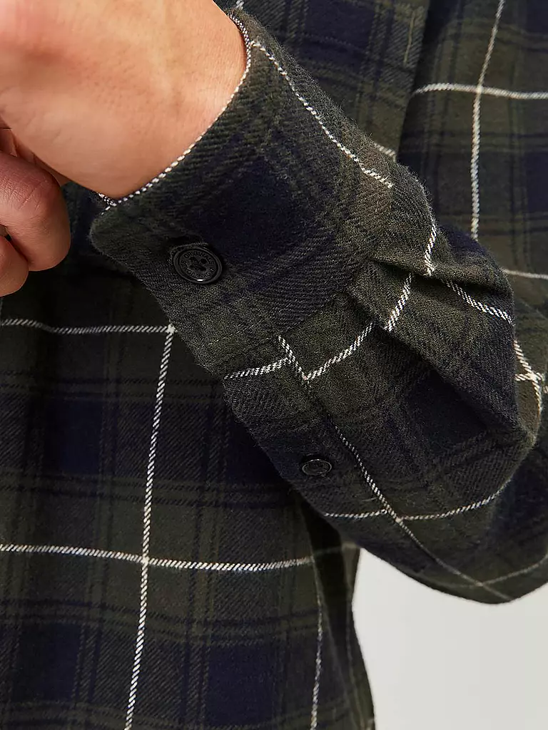 JACK & JONES | Flannelhemd Overshirt JORFREDERIKSBERG  | schwarz