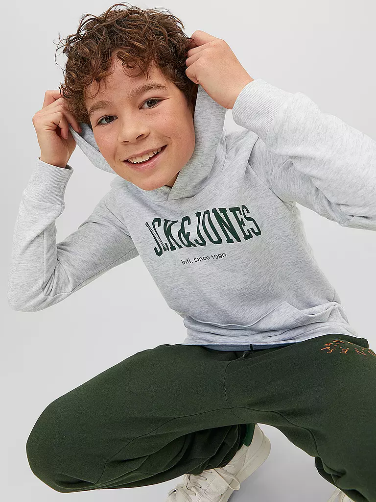 JACK & JONES | Jungen Kapuzensweater - Hoodie JJEJOSH | grau