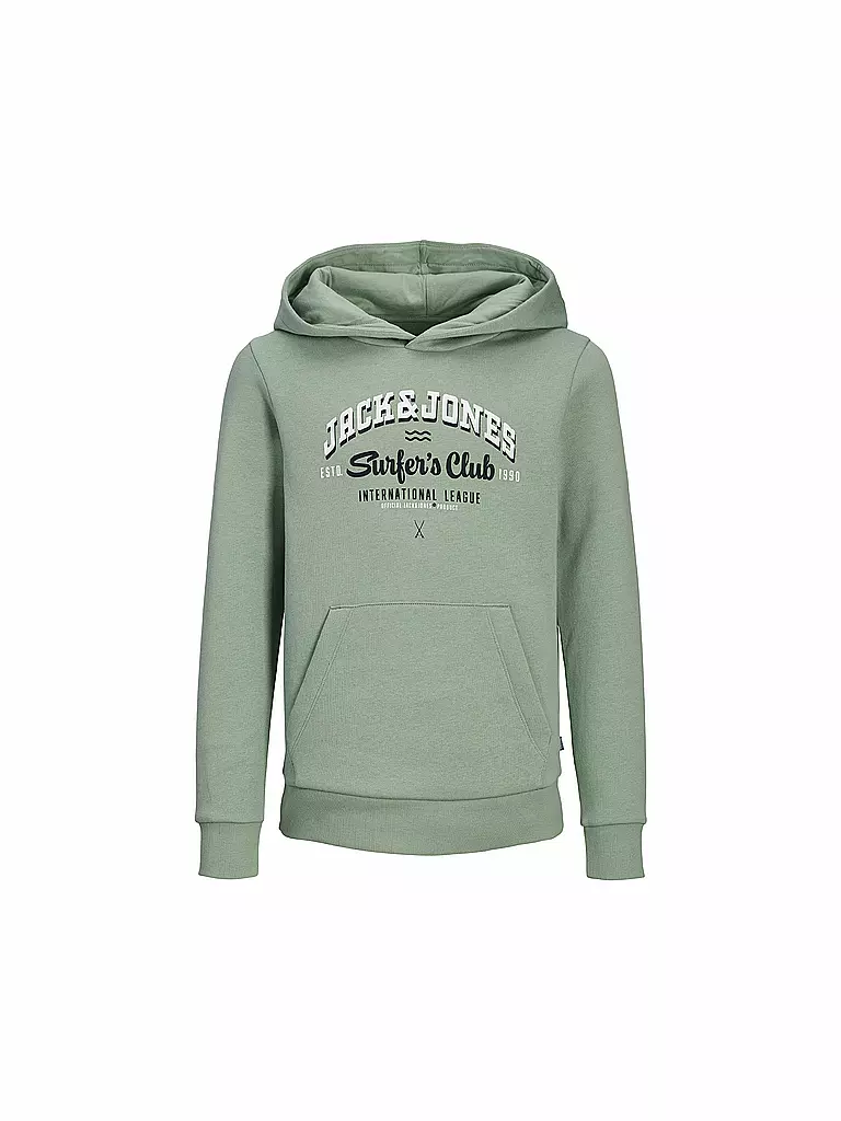 JACK & JONES | Jungen Kapuzensweater - Hoodie JJELOGO | hellgrün