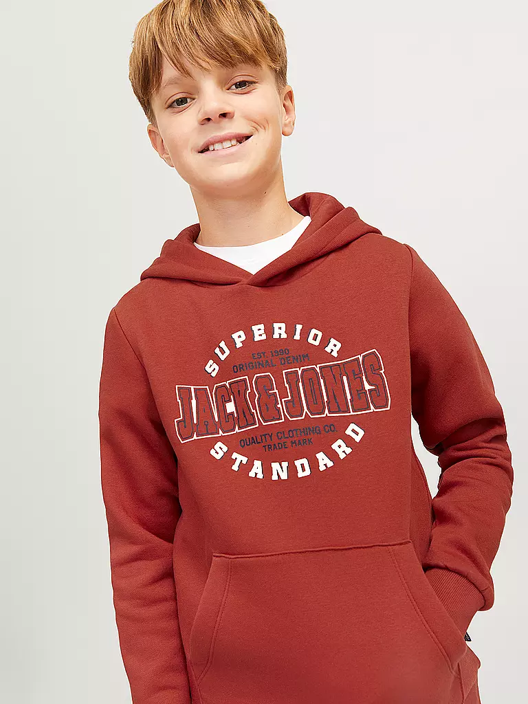 JACK & JONES | Jungen Kapuzensweater - Hoodie JJELOGO | rot