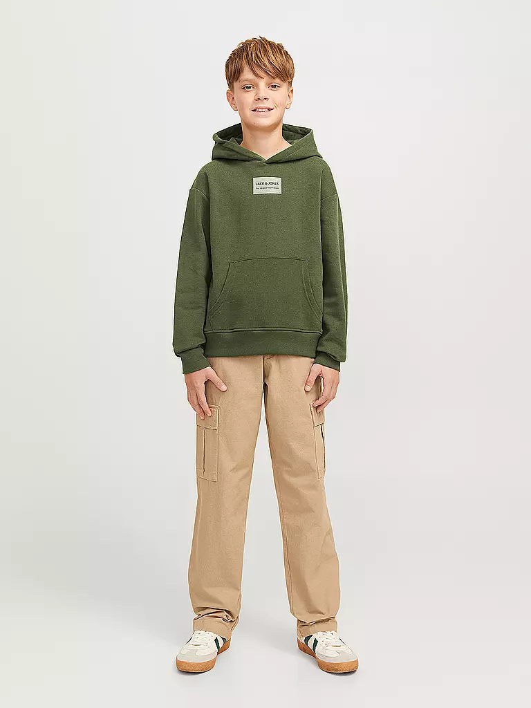 JACK & JONES | Jungen Kapuzensweater - Hoodie JJHAKKAI | olive