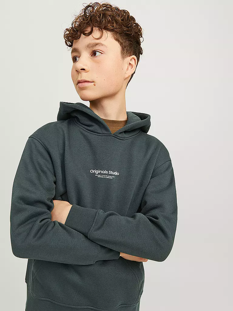 JACK & JONES | Jungen Kapuzensweater - Hoodie JORVESTERBRO | dunkelgrün