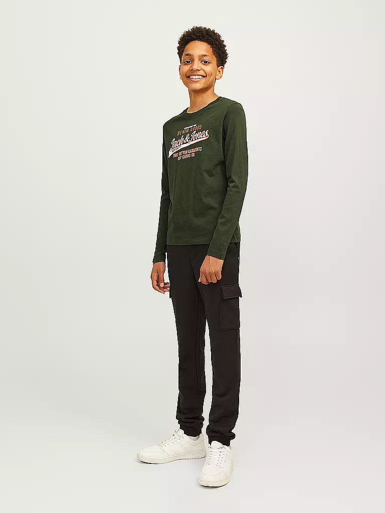 JACK & JONES | Jungen Langarmshirt  JJELOGO | olive