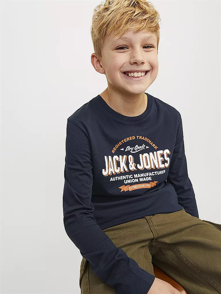 JACK & JONES | Jungen Langarmshirt  JJELOGO | dunkelblau