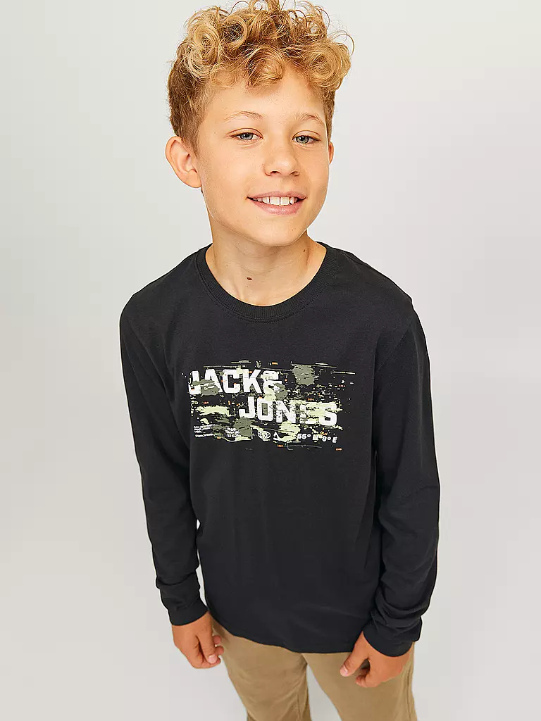 JACK & JONES | Jungen Langarmshirt JCOOUTDOOR | schwarz