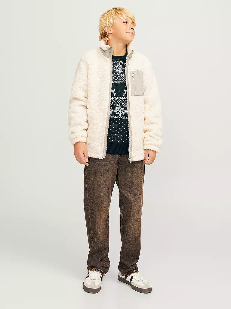 JACK & JONES | Jungen Pullover JJXMAS GABRIEL | dunkelgrün