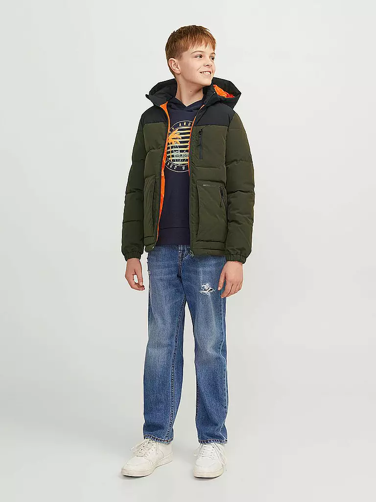 JACK & JONES | Jungen Steppjacke  JJEOTTO  | olive