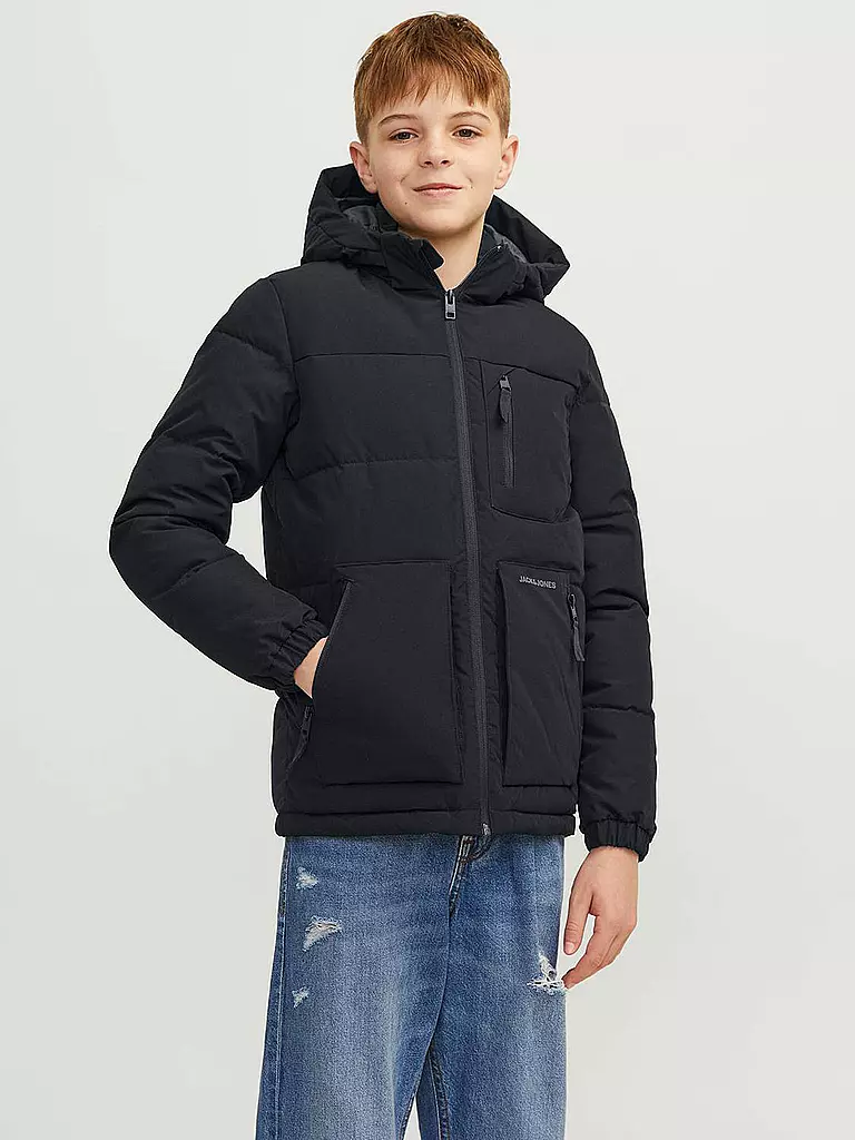 JACK & JONES | Jungen Steppjacke  JJEOTTO  | schwarz