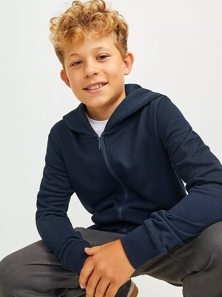 JACK & JONES | Jungen Sweatjacke JJEBRADLEY | dunkelblau