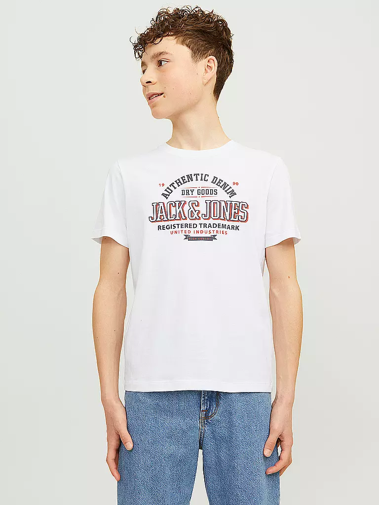 JACK & JONES | Jungen T-Shirt JJELOGO | weiss