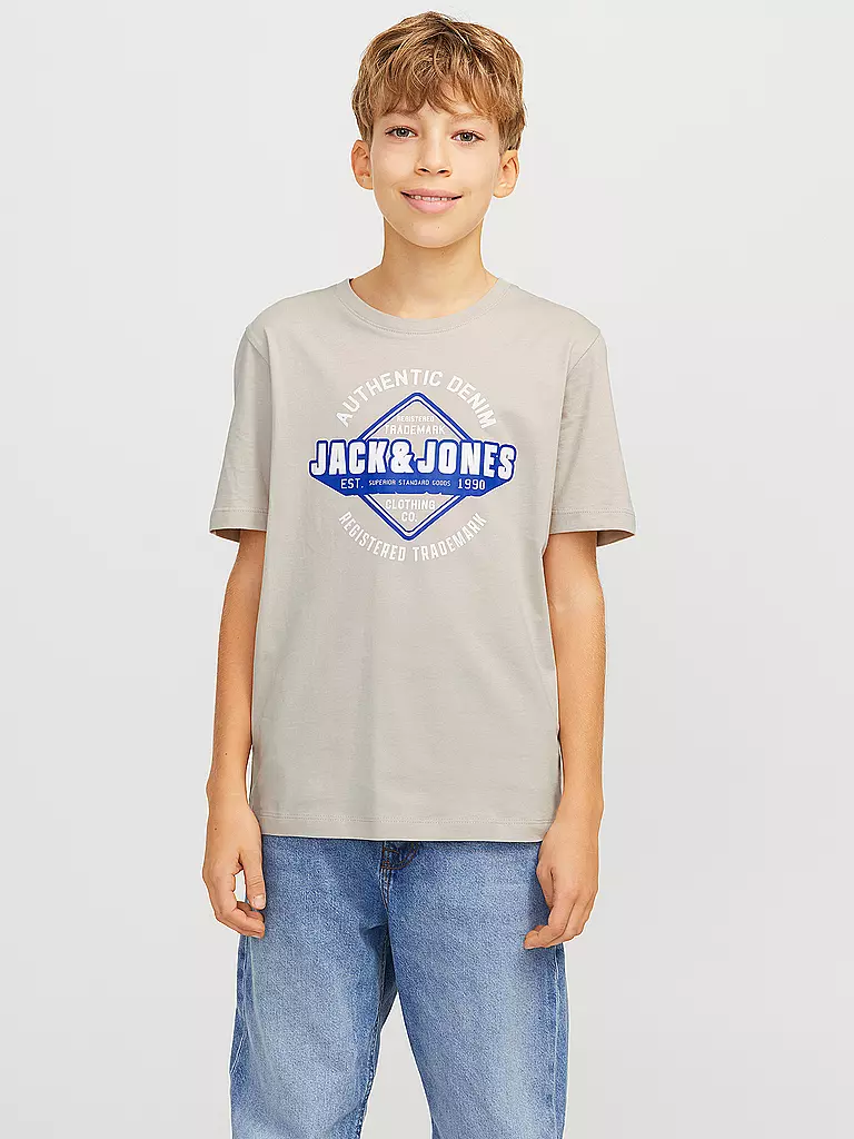 JACK & JONES | Jungen T-Shirt JJELOGO | beige