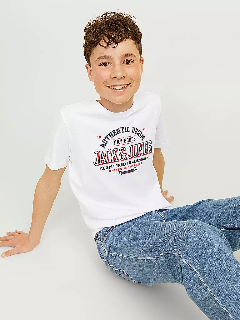 JACK & JONES | Jungen T-Shirt JJELOGO | weiss