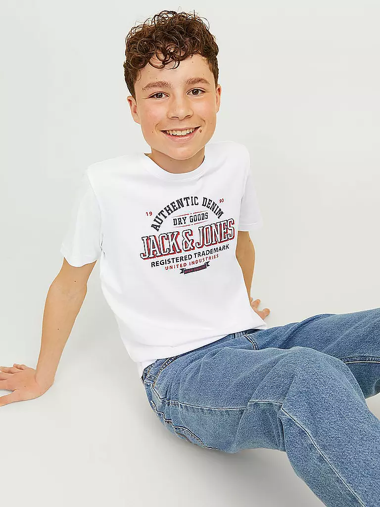 JACK & JONES | Jungen T-Shirt JJELOGO | weiss