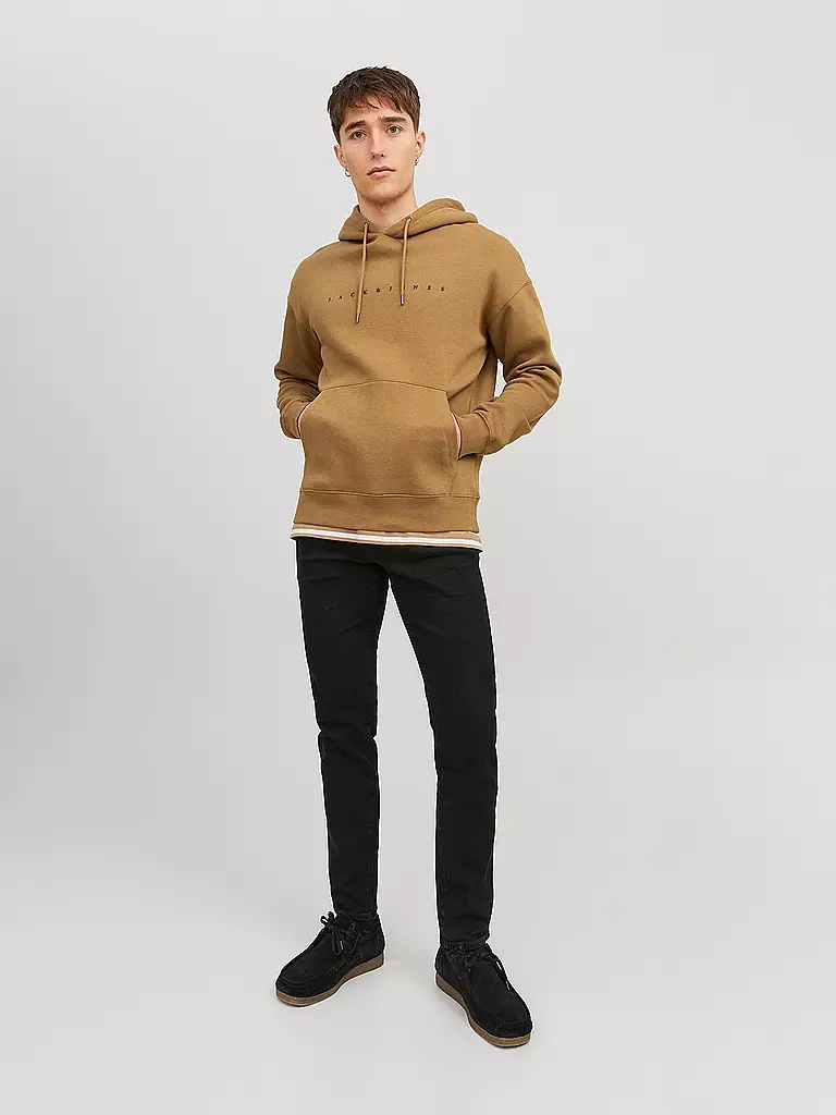 JACK & JONES | Kapuzensweater - Hoodie JJESTAR | hellbraun