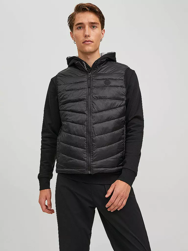 JACK & JONES | Steppgilet JJEHERO | schwarz