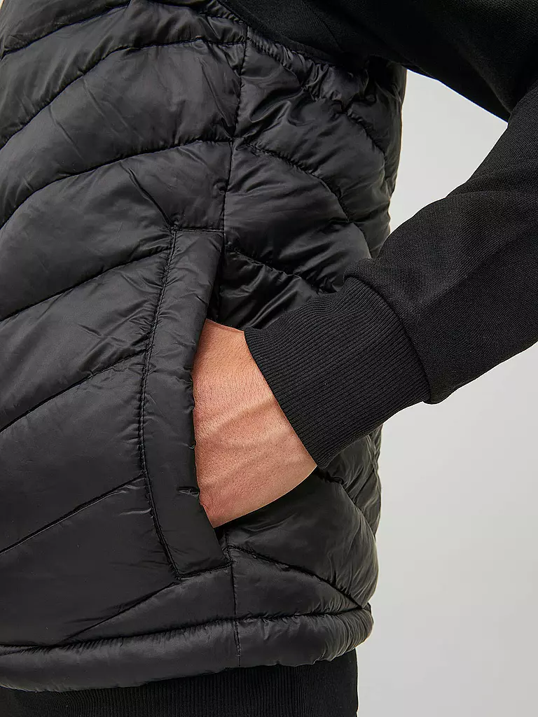 JACK & JONES | Steppgilet JJEHERO | schwarz