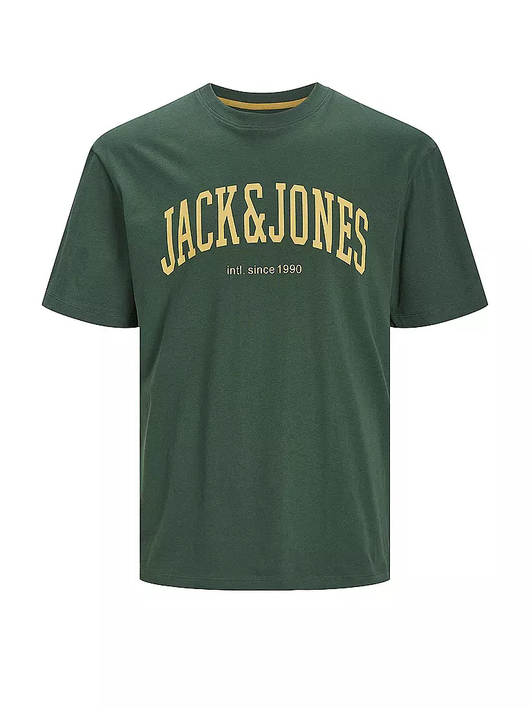 JACK & JONES | T-Shirt  JJEJOSH | dunkelgrün