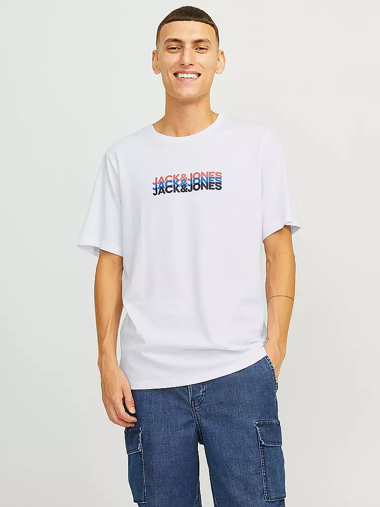 JACK & JONES | T-Shirt JJCYBER | weiss