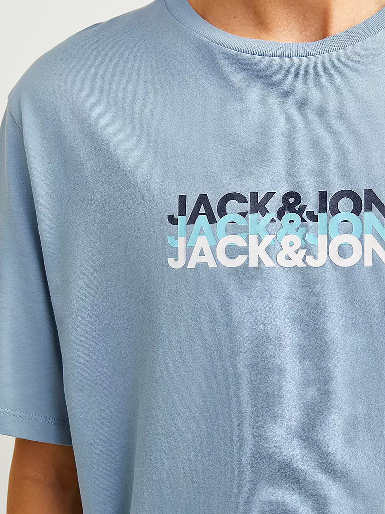 JACK & JONES | T-Shirt JJCYBER | hellblau