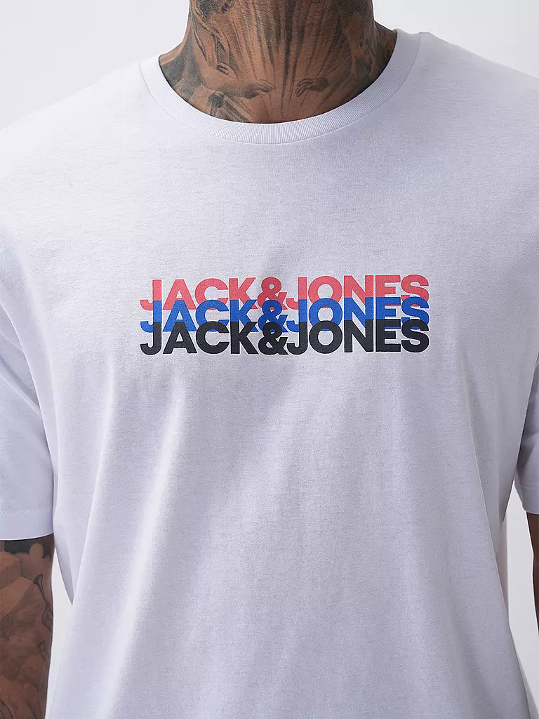 JACK & JONES | T-Shirt JJCYBER | weiss