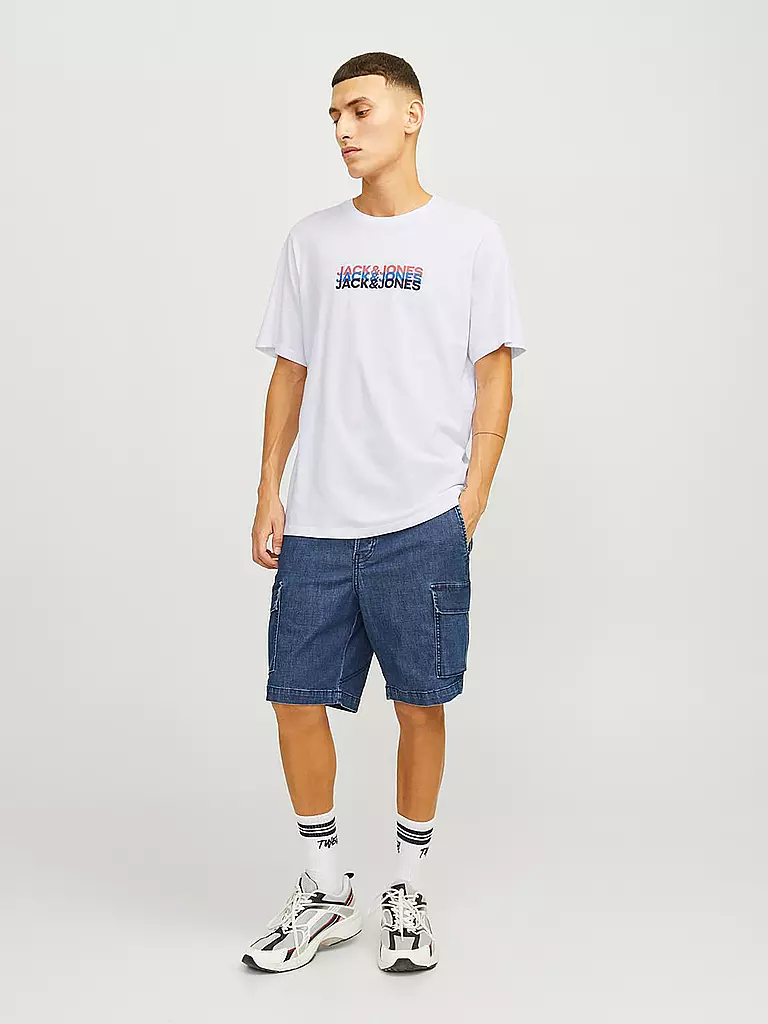 JACK & JONES | T-Shirt JJCYBER | weiss