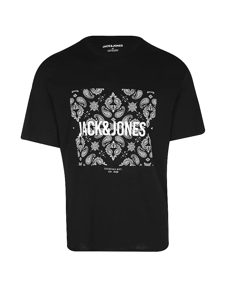 JACK & JONES | T-Shirt JJPAISLEY | schwarz