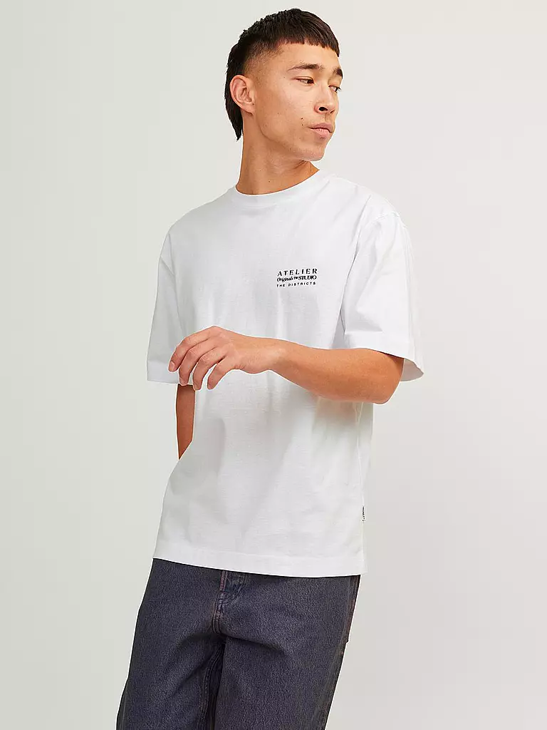 JACK & JONES | T-Shirt JORBROOKLYN | weiss