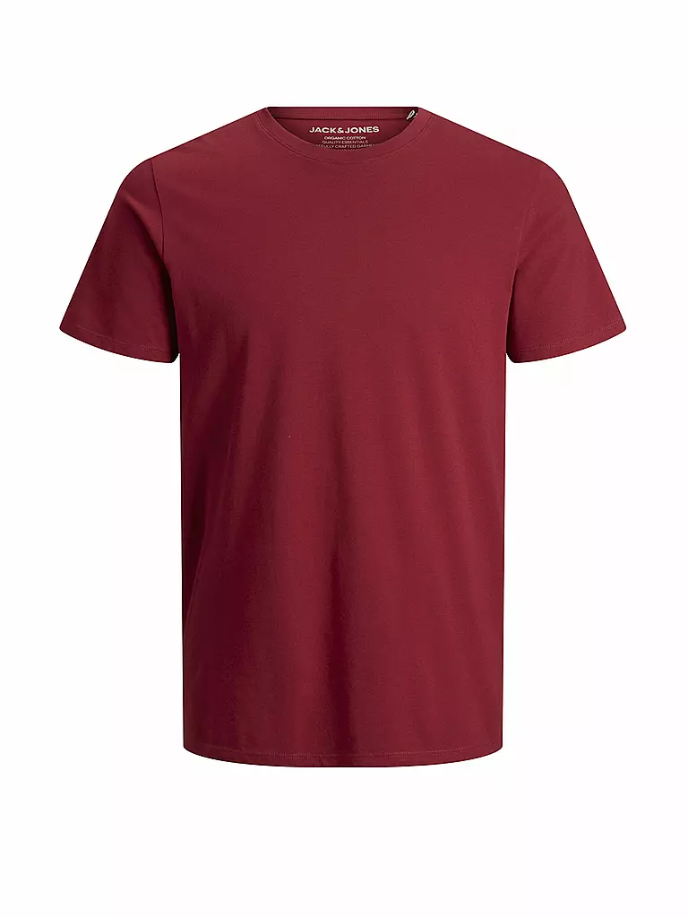 JACK & JONES | T-Shirt Slim Fit "JJEORGANIC" | rot