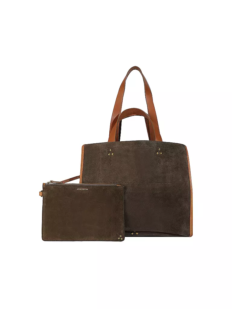 JEROME DREYFUSS | Ledertasche - Shopper LEON M | olive