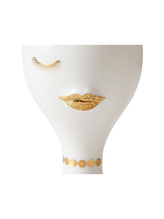 JONATHAN ADLER | Vase GILDED MUSE MISIA 9x5x16cm Weiss / Gold