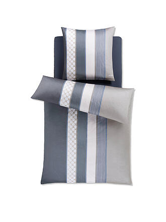 JOOP | Satin Bettwäsche Cornflower Stripes 70x90cm / 140x220cm Deep Coal