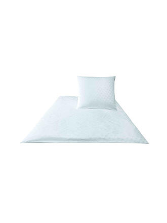 JOOP | Satin Bettwäsche Cornflower 2x 70x90cm/200x200cm Weiss