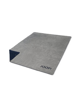 JOOP | Wohndecke - Plaid 150x200cm Uni Doubleface Silber/Navy