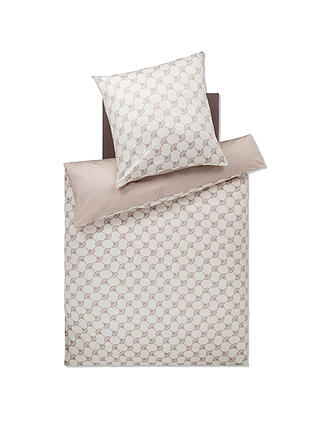 JOOP | Satin Bettwäsche 70x90cm/140x200cm CORNFLOWER DOUBLE Beige