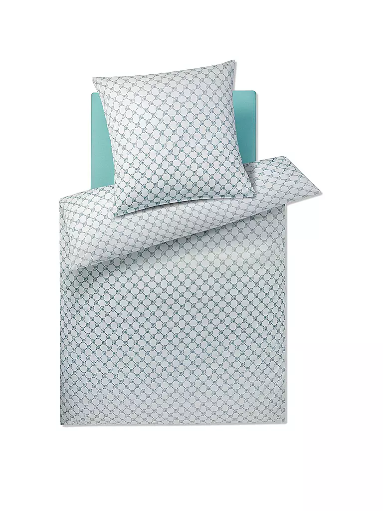 JOOP | Satin Bettwäsche 200x200cm CORNFLOWER GLEAM Aqua  | mint