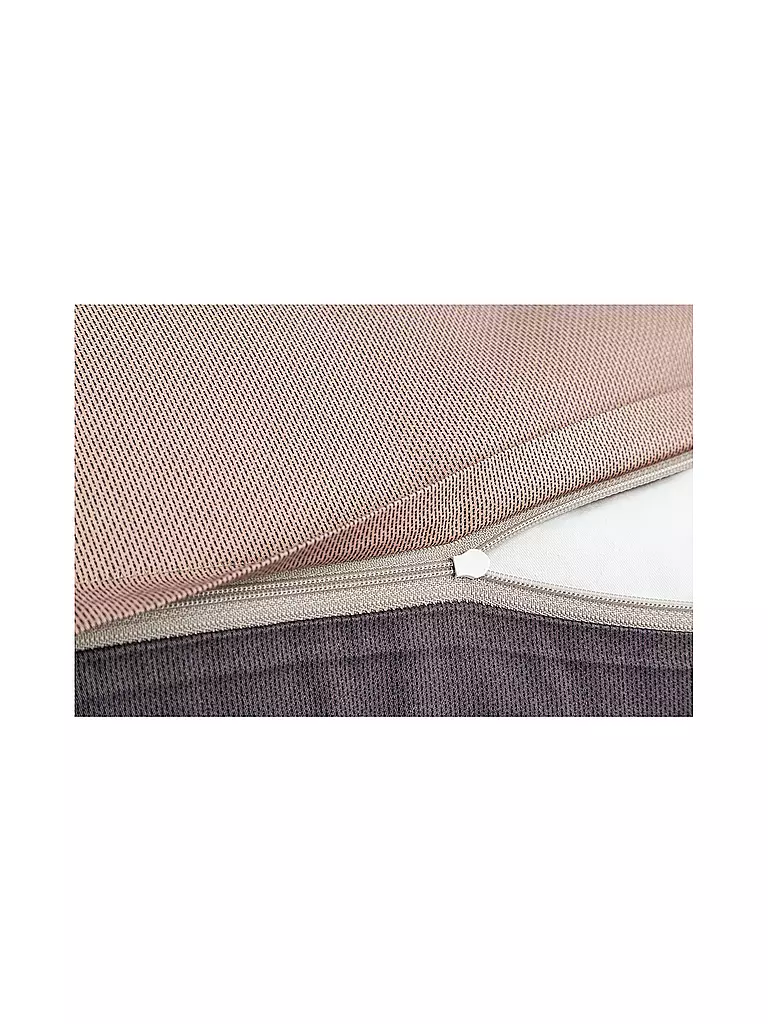 JOOP | Satin Bettwäsche 70x90cm/140x200cm MICRO PATTERN Rose/Grau | rosa