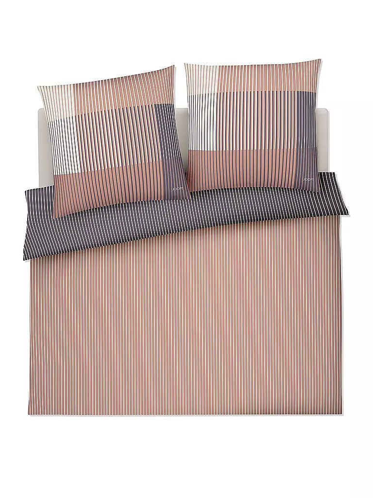 JOOP | Satin Bettwäsche DIVIDED 70x90cm / 200x200cm Blush | rosa