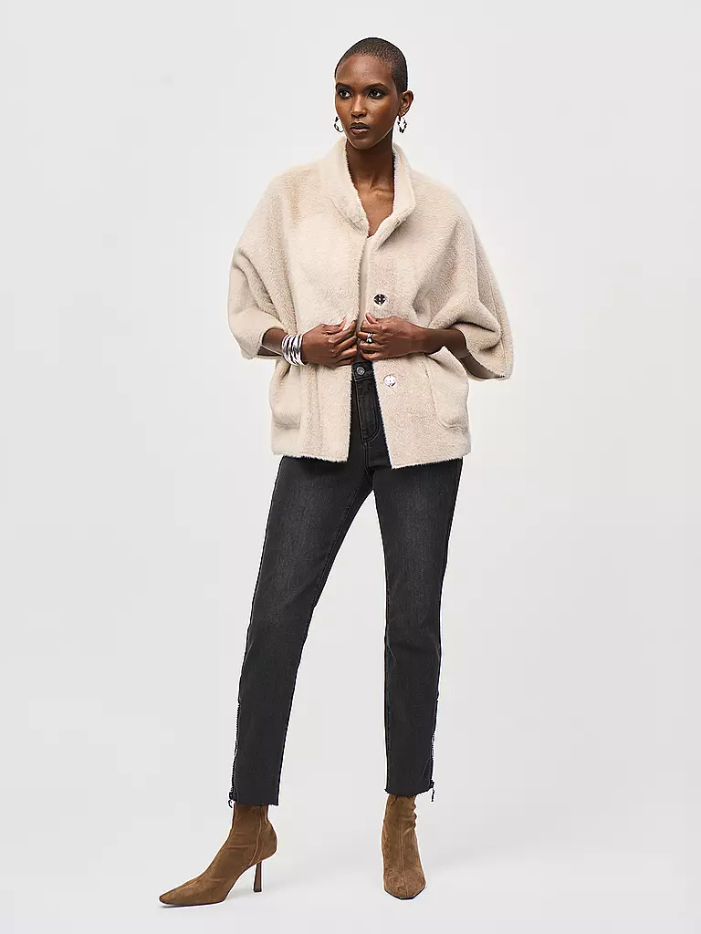 JOSEPH RIBKOFF | Jacke in Felloptik  | creme