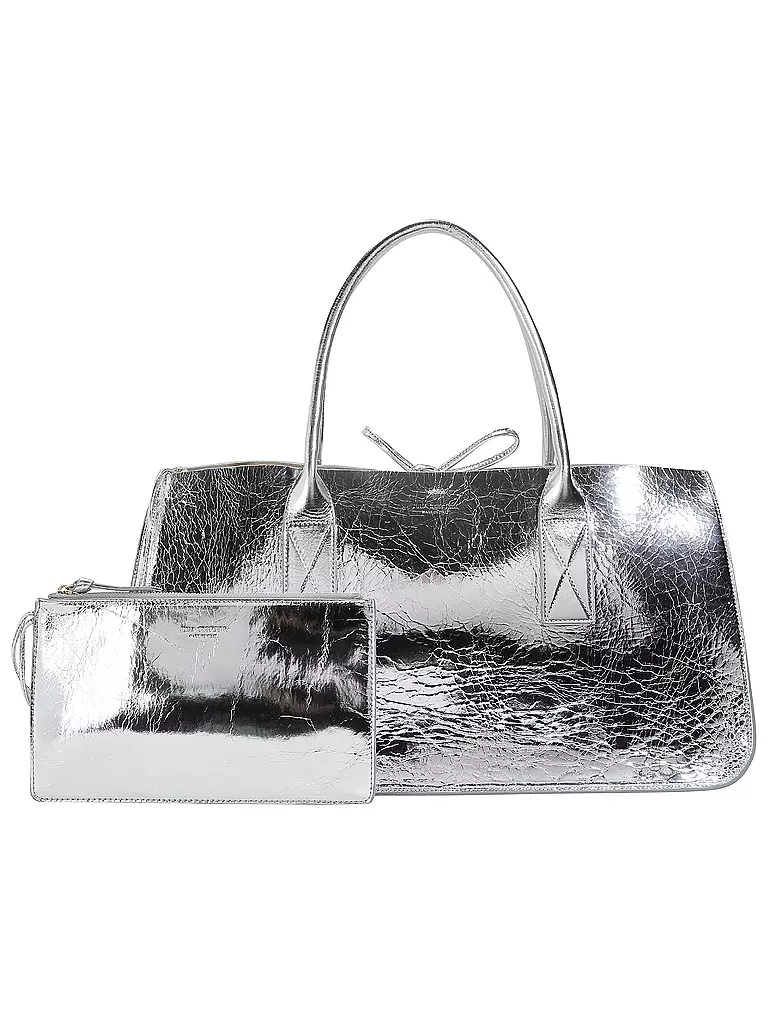 JULIA SKERGETH | Ledertasche - Shopper Large | silber