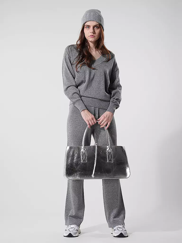 JULIA SKERGETH | Ledertasche - Shopper Large | silber