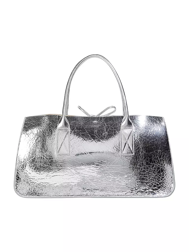 JULIA SKERGETH | Ledertasche - Shopper Large | silber