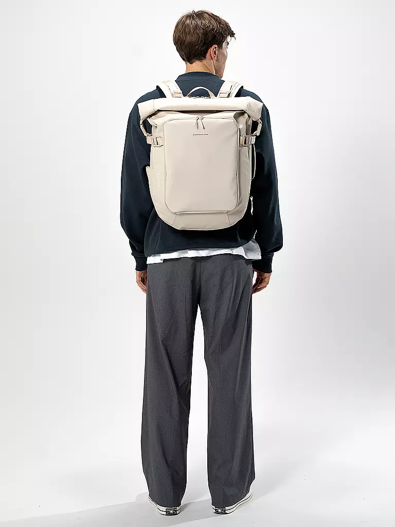 KAPTEN & SON | Rucksack LISBON, erweiterbar | beige