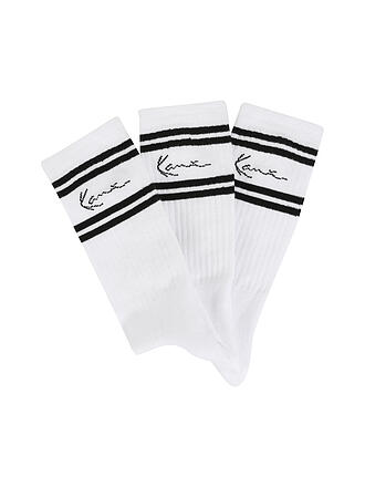 KARL KANI | Socken Signature Stripe 3-er Pkg. white black