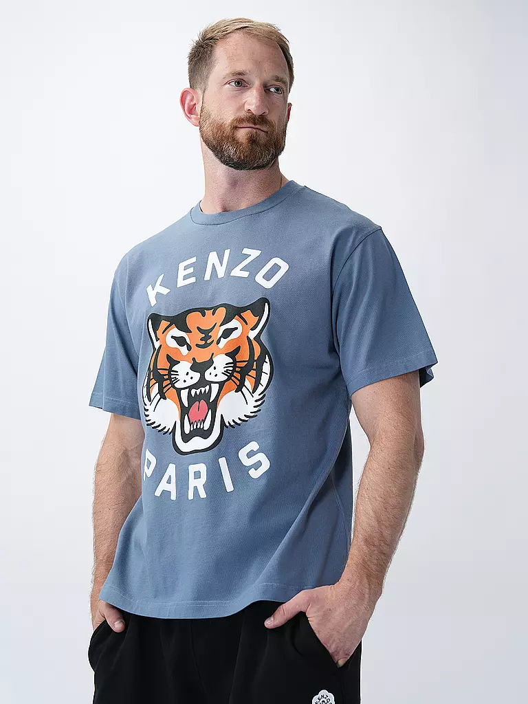 KENZO | T-Shirt LUCKY TIGER | hellblau