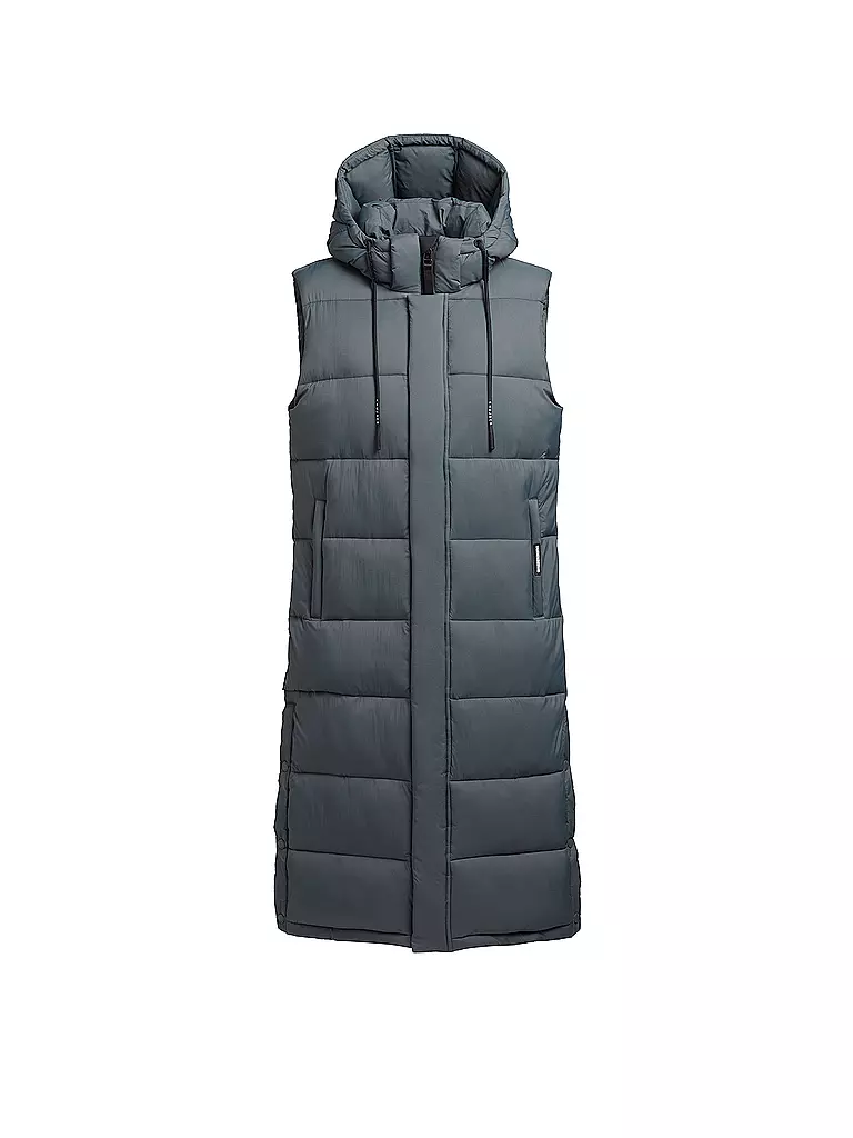 KHUJO | Steppgilet THE MAGNETA MATT | grau